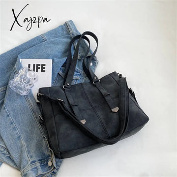 Xajzpa - Vintage Large Capacity Soft Pu Leather Messenger Bags For Women Designer Autumn Female